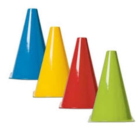 Everrich Industries Cones, Plastic, 9 in Height, Assorted 4 PK EVB-0096